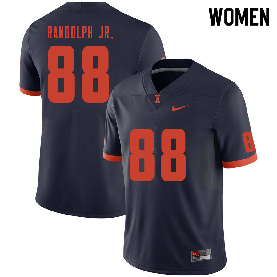 Women #88 Keith Randolph Jr. Illinois Fighting Illini College Football Jerseys Sale-Navy